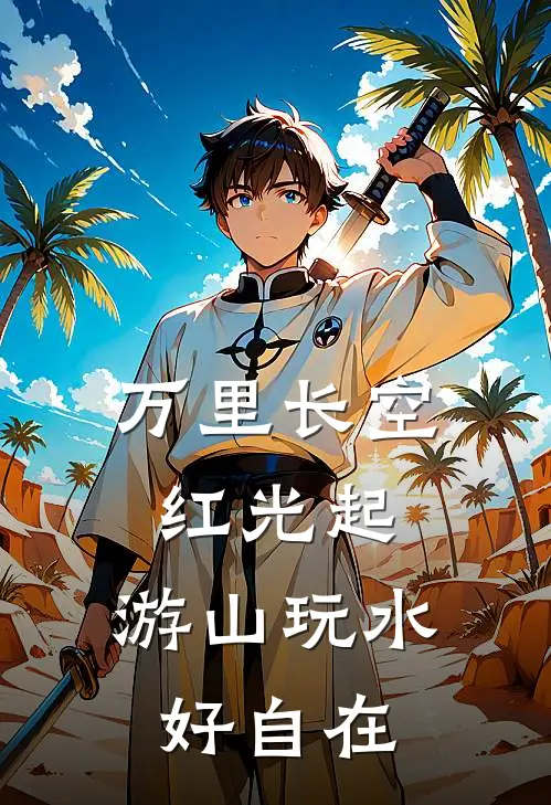 万里长空红光起,游山玩水好自在